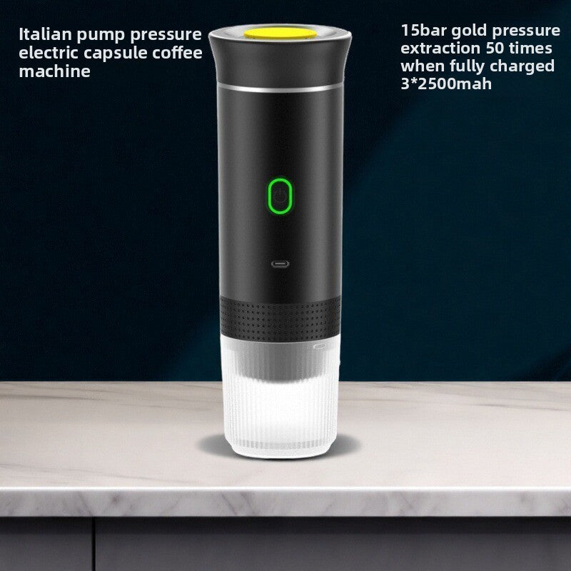 Portable Capsule Coffee Machine Rechargeable With USB-C Connector