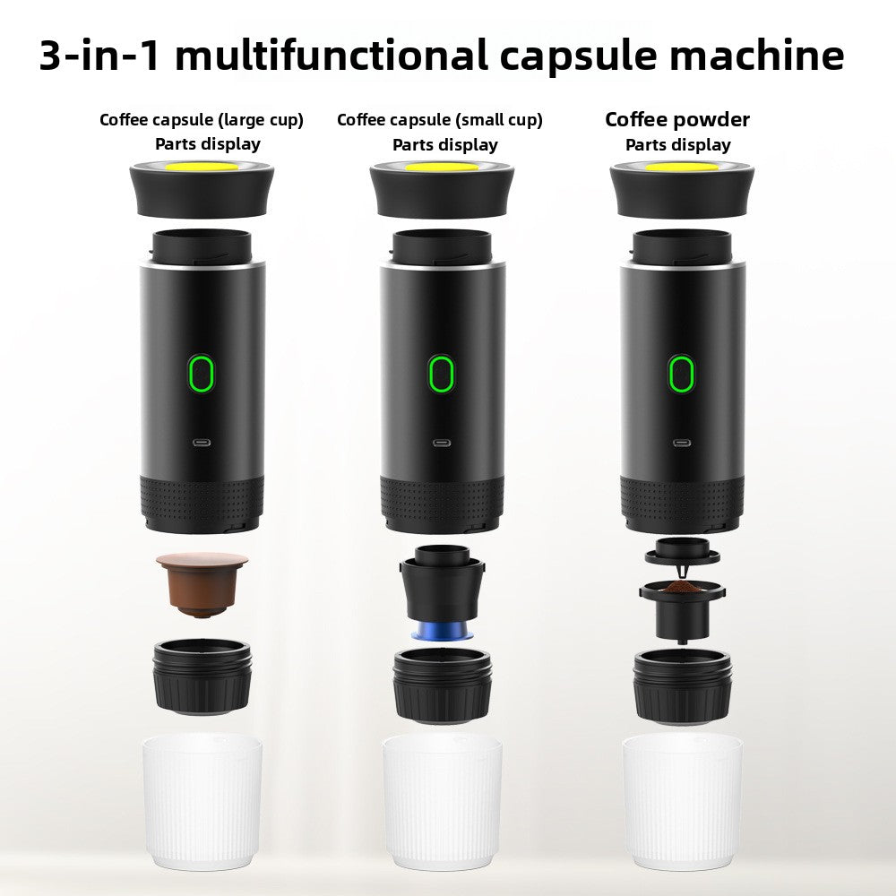 Portable Capsule Coffee Machine Rechargeable With USB-C Connector